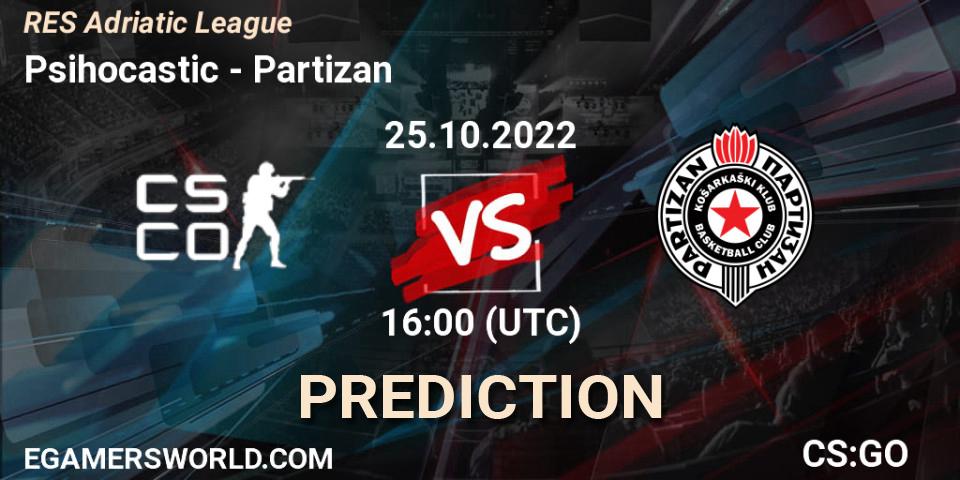 Prognoza Psihocastic - Partizan. 25.10.2022 at 16:00, Counter-Strike (CS2), RES Adriatic League