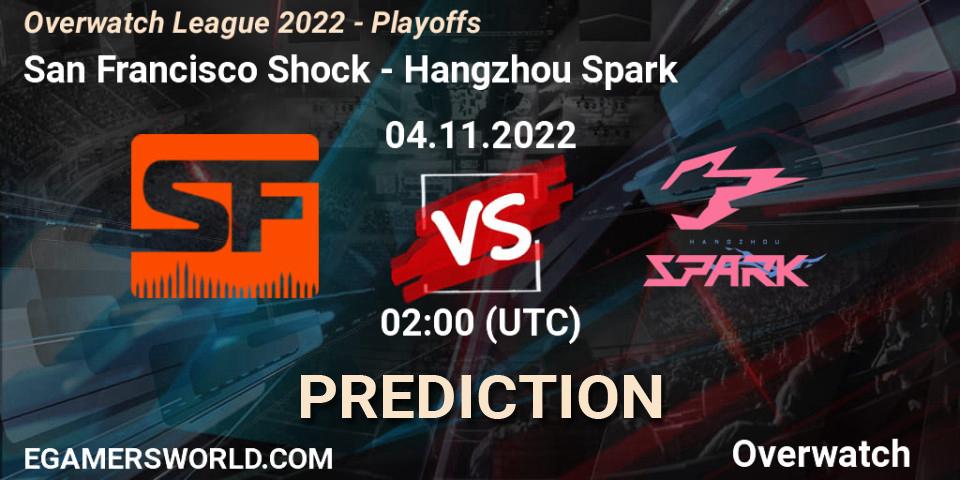 Prognoza San Francisco Shock - Hangzhou Spark. 04.11.22, Overwatch, Overwatch League 2022 - Playoffs