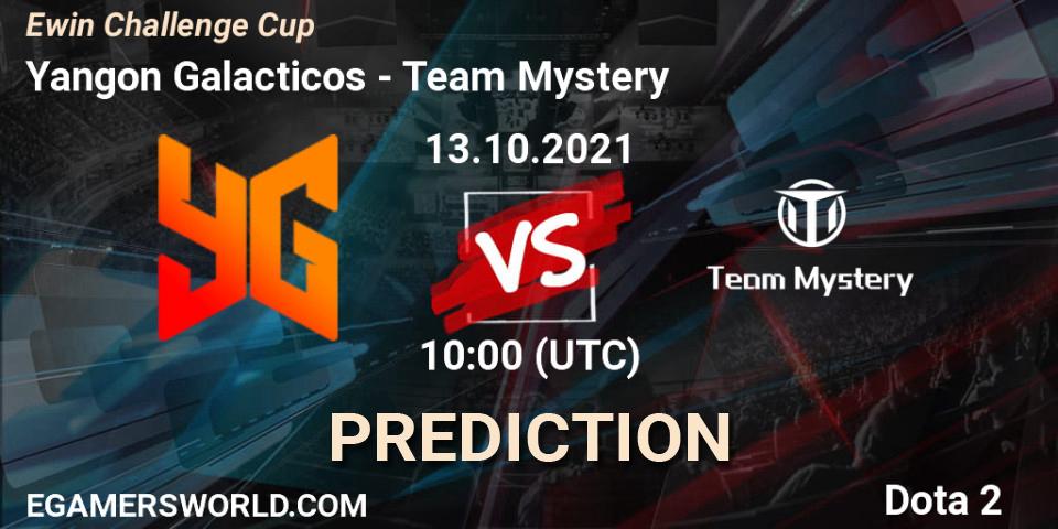 Prognoza Yangon Galacticos - Team Mystery. 13.10.2021 at 09:42, Dota 2, Ewin Challenge Cup