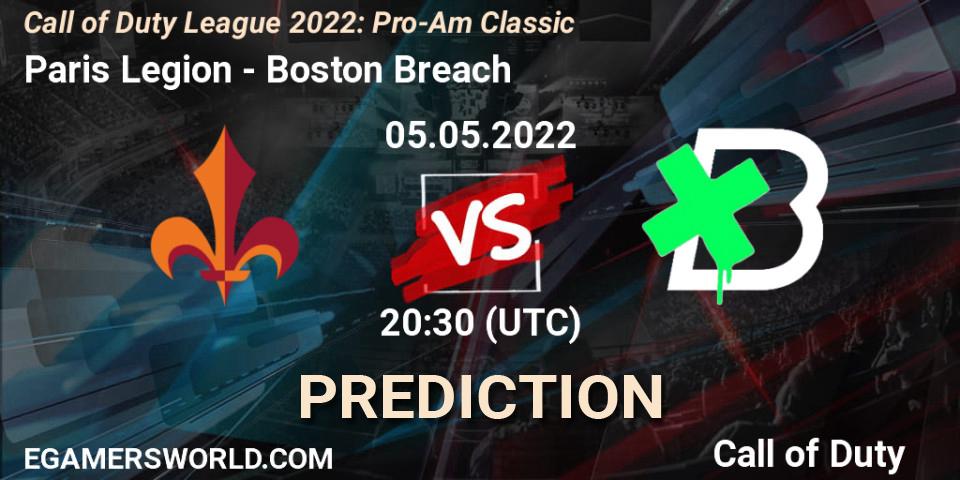 Prognoza Paris Legion - Boston Breach. 05.05.2022 at 20:30, Call of Duty, Call of Duty League 2022: Pro-Am Classic