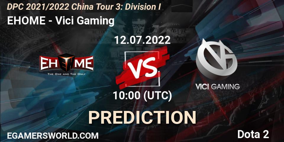 Prognoza EHOME - Vici Gaming. 12.07.22, Dota 2, DPC 2021/2022 China Tour 3: Division I
