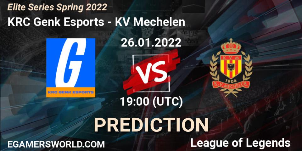 Prognoza KRC Genk Esports - KV Mechelen. 26.01.2022 at 19:00, LoL, Elite Series Spring 2022