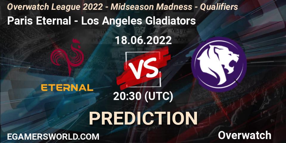 Prognoza Paris Eternal - Los Angeles Gladiators. 18.06.2022 at 20:30, Overwatch, Overwatch League 2022 - Midseason Madness - Qualifiers