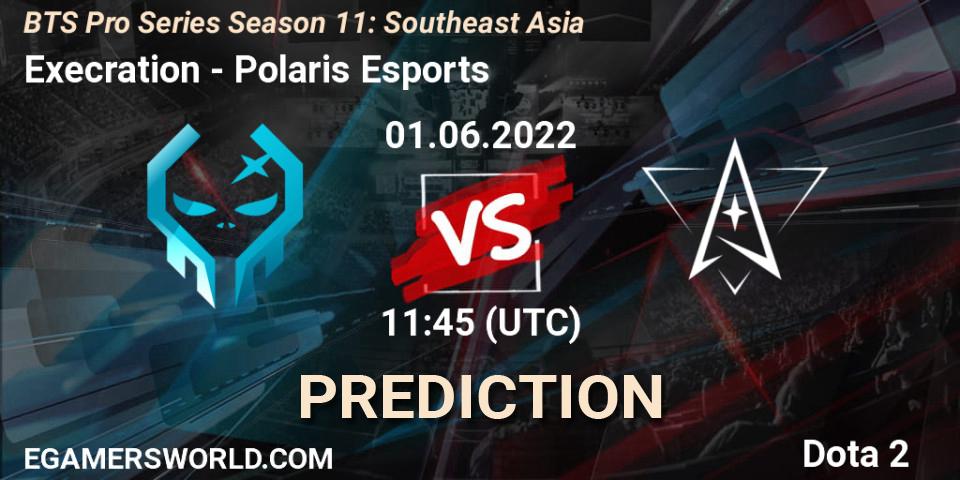 Prognoza Execration - Polaris Esports. 01.06.2022 at 11:42, Dota 2, BTS Pro Series Season 11: Southeast Asia