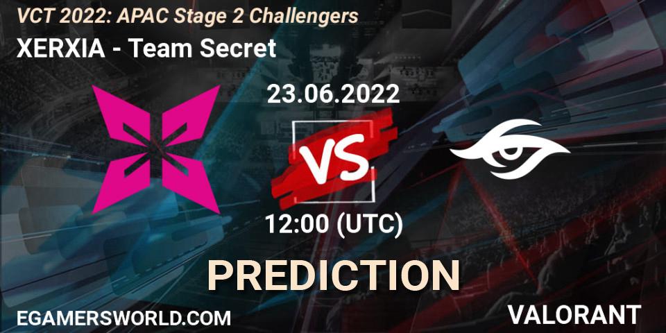 Prognoza XERXIA - Team Secret. 23.06.2022 at 12:00, VALORANT, VCT 2022: APAC Stage 2 Challengers