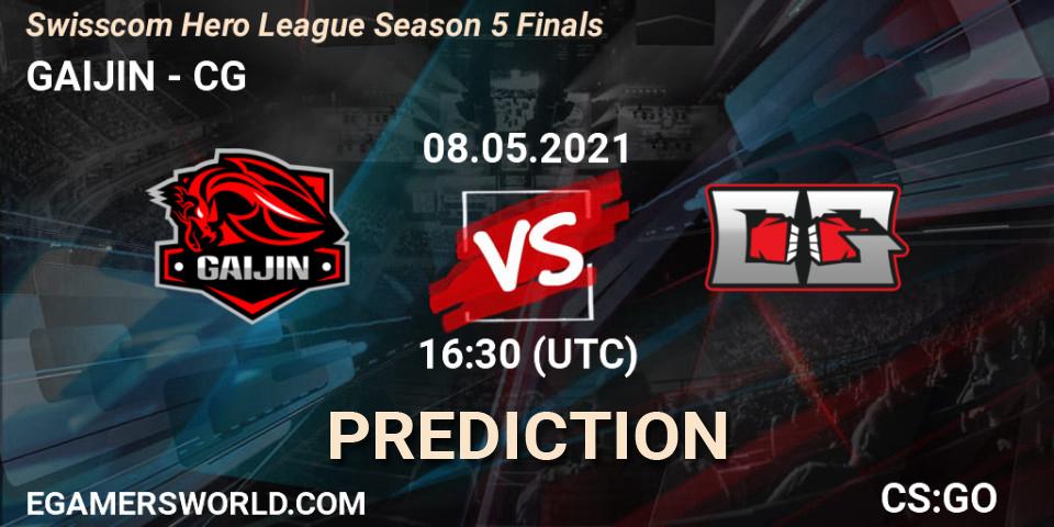 Prognoza GAIJIN - CG. 08.05.2021 at 16:45, Counter-Strike (CS2), Swisscom Hero League Season 5 Finals