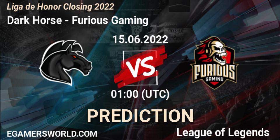 Prognoza Dark Horse - Furious Gaming. 15.06.22, LoL, Liga de Honor Closing 2022