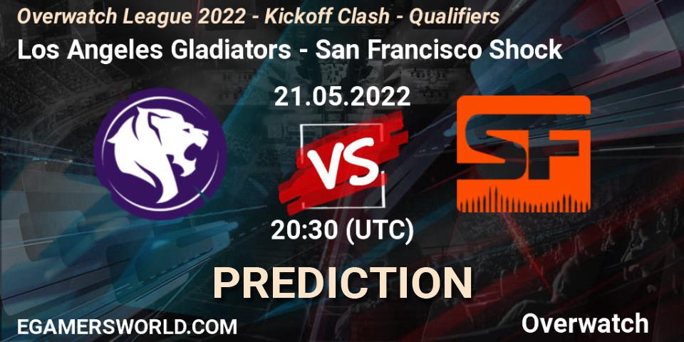 Prognoza Los Angeles Gladiators - San Francisco Shock. 21.05.2022 at 20:30, Overwatch, Overwatch League 2022 - Kickoff Clash - Qualifiers