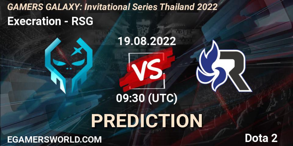 Prognoza Execration - RSG. 19.08.2022 at 10:00, Dota 2, GAMERS GALAXY: Invitational Series Thailand 2022
