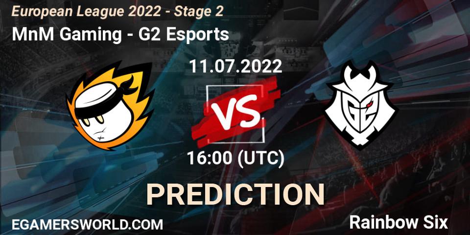 Prognoza MnM Gaming - G2 Esports. 11.07.22, Rainbow Six, European League 2022 - Stage 2