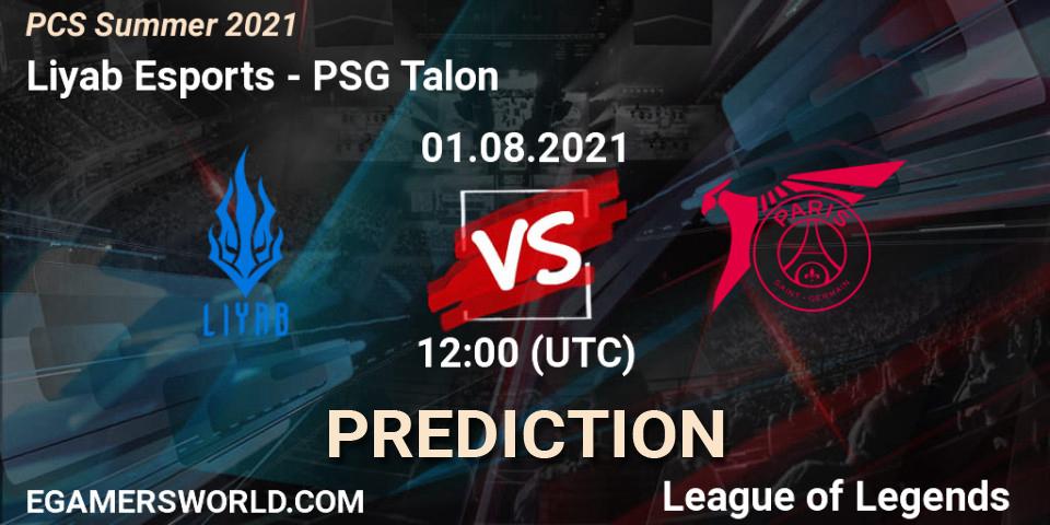 Prognoza Liyab Esports - PSG Talon. 01.08.2021 at 12:00, LoL, PCS Summer 2021