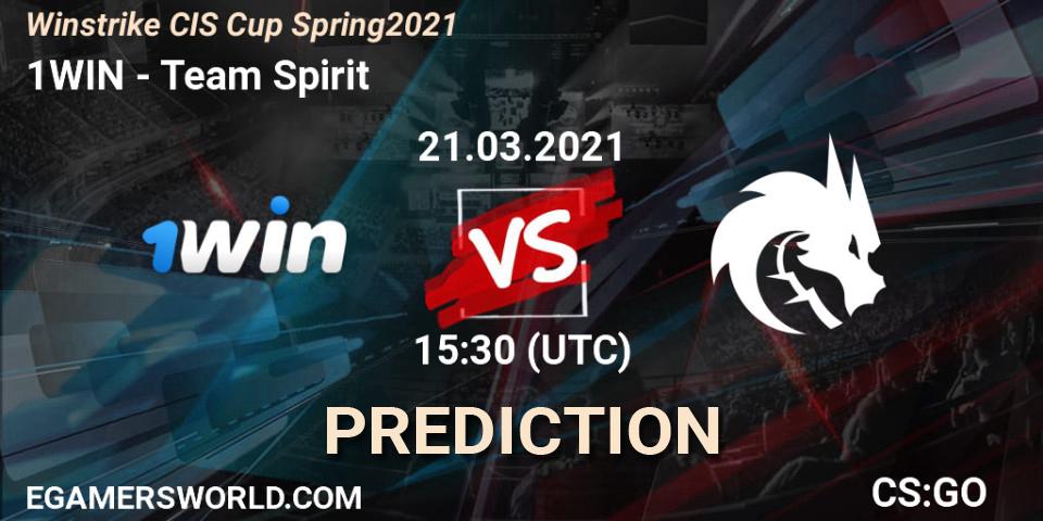 Prognoza 1WIN - Team Spirit. 21.03.2021 at 15:30, Counter-Strike (CS2), Winstrike CIS Cup Spring 2021