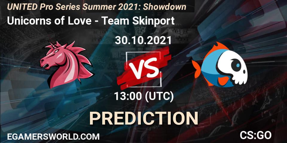 Prognoza Unicorns of Love - Team Skinport. 30.10.2021 at 13:00, Counter-Strike (CS2), UNITED Pro Series Summer 2021: Showdown