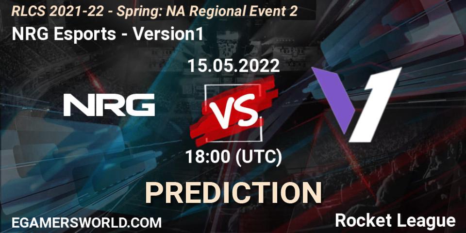 Prognoza NRG Esports - Version1. 15.05.2022 at 18:00, Rocket League, RLCS 2021-22 - Spring: NA Regional Event 2