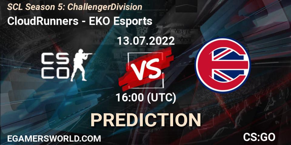 Prognoza CloudRunners - EKO Esports. 13.07.2022 at 16:00, Counter-Strike (CS2), SCL Season 5: Challenger Division