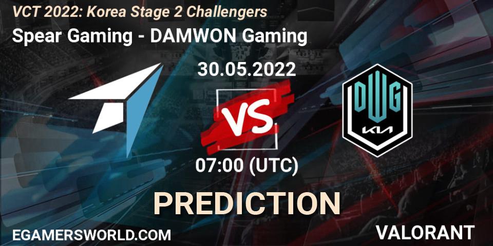 Prognoza Spear Gaming - DAMWON Gaming. 30.05.2022 at 07:00, VALORANT, VCT 2022: Korea Stage 2 Challengers