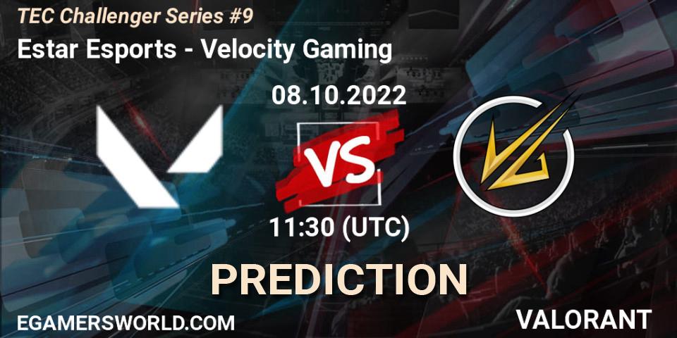 Prognoza Estar Esports - Velocity Gaming. 08.10.2022 at 13:30, VALORANT, TEC Challenger Series #9