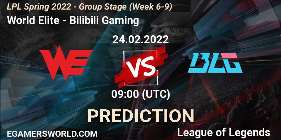 Prognoza World Elite - Bilibili Gaming. 24.02.22, LoL, LPL Spring 2022 - Group Stage (Week 6-9)
