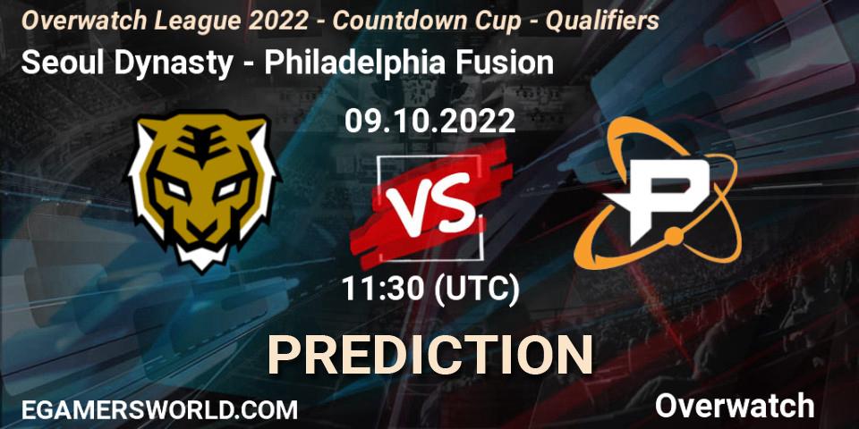 Prognoza Seoul Dynasty - Philadelphia Fusion. 09.10.22, Overwatch, Overwatch League 2022 - Countdown Cup - Qualifiers
