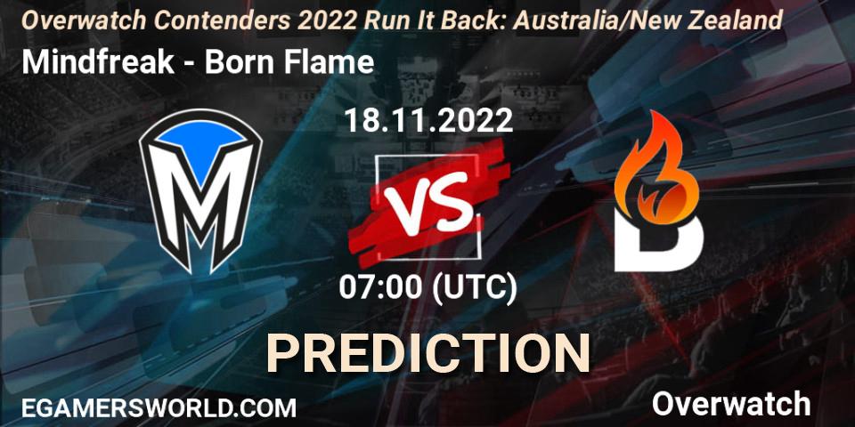 Prognoza Mindfreak - Born Flame. 18.11.2022 at 07:00, Overwatch, Overwatch Contenders 2022 - Australia/New Zealand - November