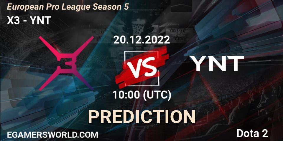 Prognoza X3 - YNT. 21.12.22, Dota 2, European Pro League Season 5