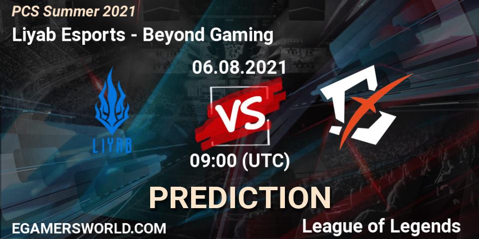 Prognoza Liyab Esports - Beyond Gaming. 06.08.2021 at 09:00, LoL, PCS Summer 2021