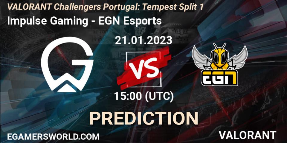 Prognoza Impulse Gaming - EGN Esports. 21.01.23, VALORANT, VALORANT Challengers 2023 Portugal: Tempest Split 1