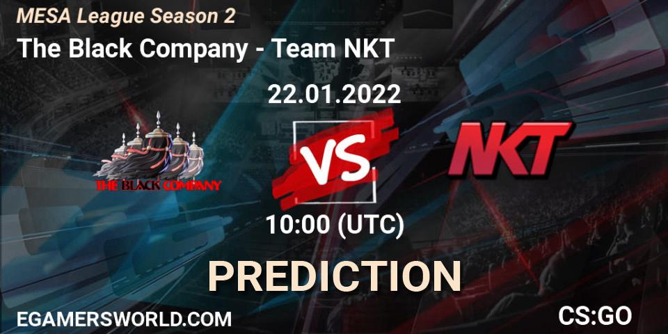 Prognoza The Black Company - Team NKT. 22.01.2022 at 07:00, Counter-Strike (CS2), MESA League Season 2