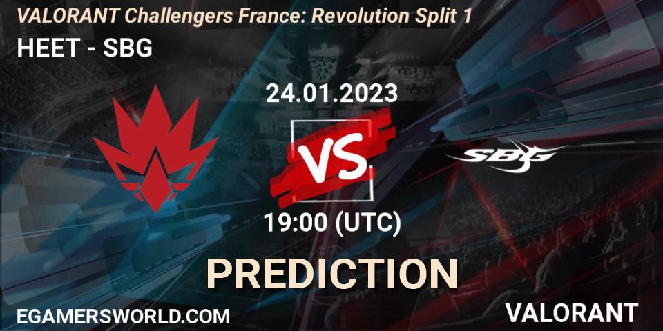 Prognoza HEET - SBG. 24.01.2023 at 19:10, VALORANT, VALORANT Challengers 2023 France: Revolution Split 1