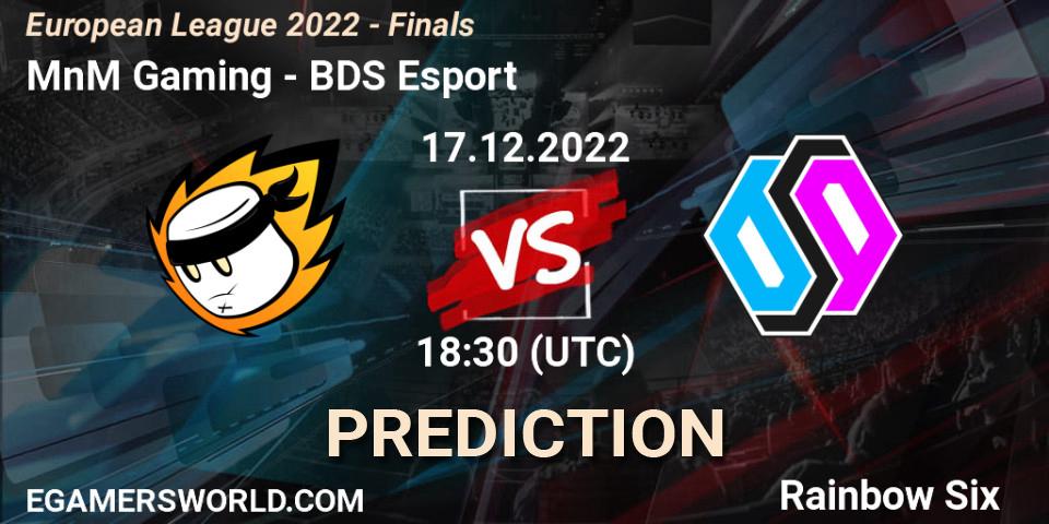 Prognoza MnM Gaming - BDS Esport. 17.12.22, Rainbow Six, European League 2022 - Finals