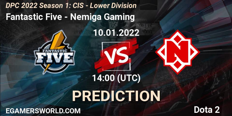 Prognoza Fantastic Five - Nemiga Gaming. 10.01.2022 at 14:00, Dota 2, DPC 2022 Season 1: CIS - Lower Division