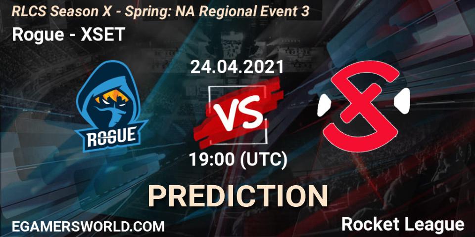 Prognoza Rogue - XSET. 24.04.2021 at 19:00, Rocket League, RLCS Season X - Spring: NA Regional Event 3