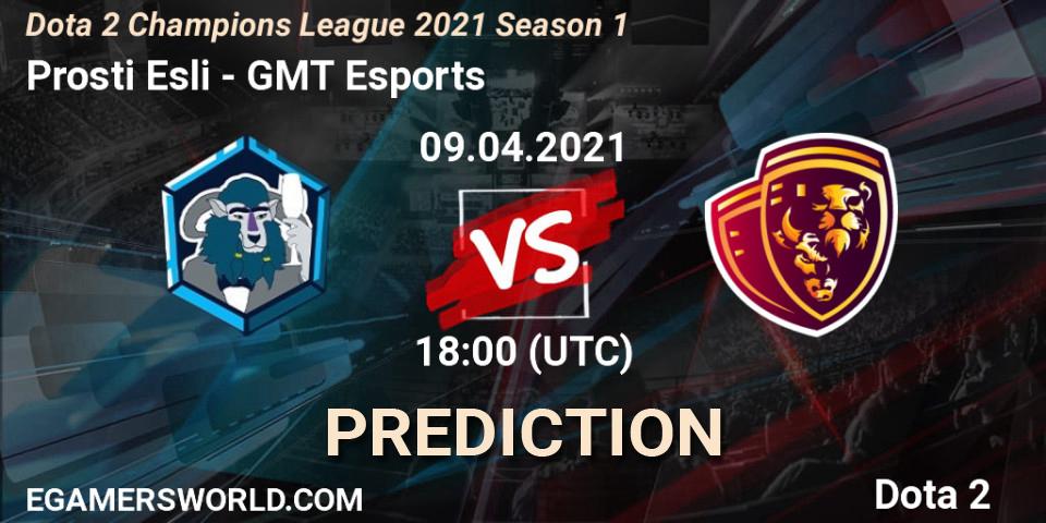Prognoza Prosti Esli - GMT Esports. 09.04.2021 at 18:00, Dota 2, Dota 2 Champions League 2021 Season 1
