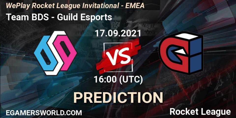 Prognoza Team BDS - Guild Esports. 17.09.2021 at 16:00, Rocket League, WePlay Rocket League Invitational - EMEA