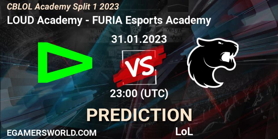 Prognoza LOUD Academy - FURIA Esports Academy. 31.01.23, LoL, CBLOL Academy Split 1 2023