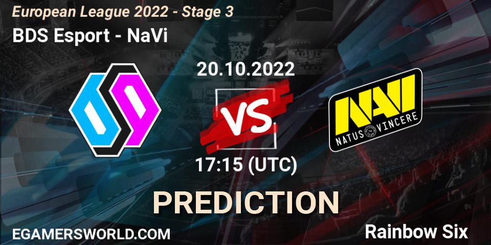 Prognoza BDS Esport - NaVi. 20.10.22, Rainbow Six, European League 2022 - Stage 3