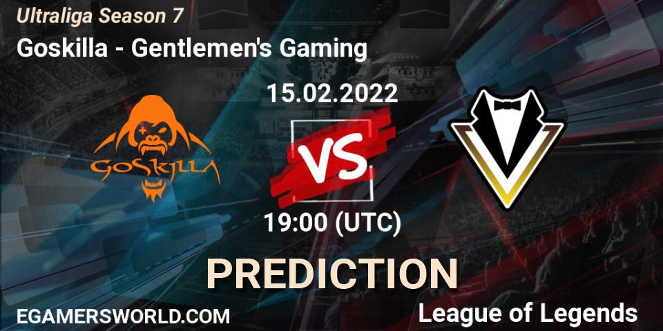 Prognoza Goskilla - Gentlemen's Gaming. 15.02.2022 at 19:00, LoL, Ultraliga Season 7