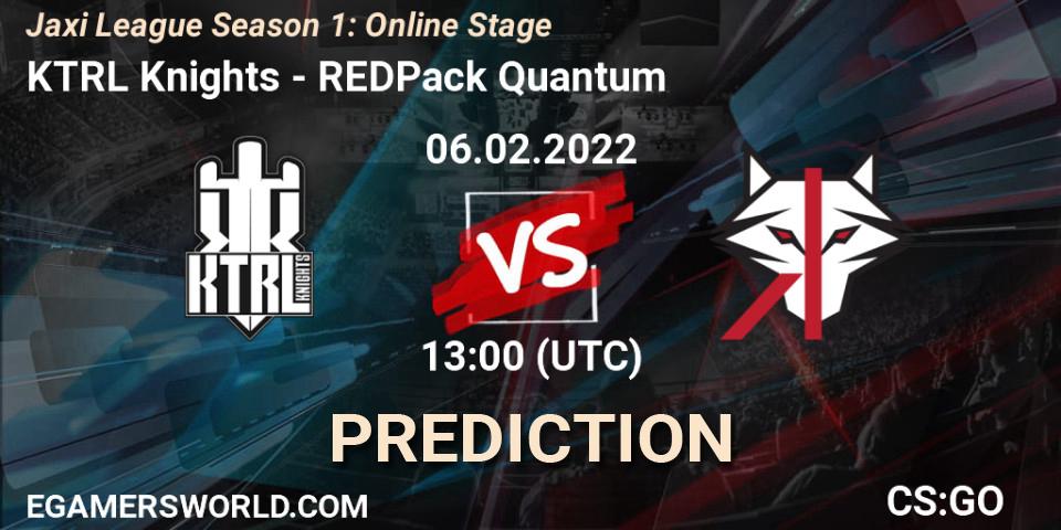 Prognoza KTRL Knights - REDPack Quantum. 06.02.2022 at 13:00, Counter-Strike (CS2), Jaxi League Season 1: Online Stage
