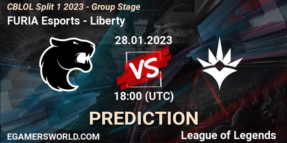 Prognoza FURIA Esports - Liberty. 28.01.23, LoL, CBLOL Split 1 2023 - Group Stage