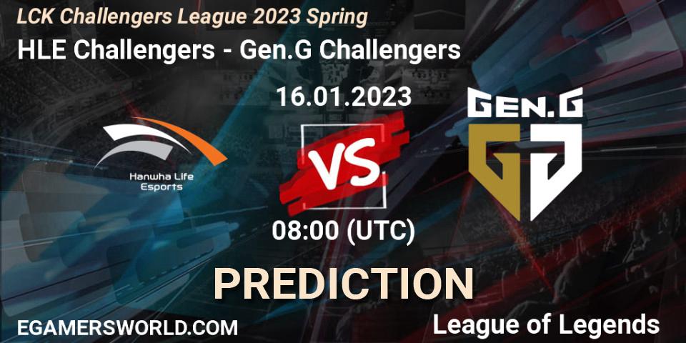 Prognoza HLE Challengers - Gen.G Challengers. 16.01.2023 at 08:00, LoL, LCK Challengers League 2023 Spring