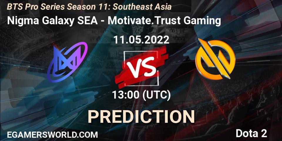 Prognoza Nigma Galaxy SEA - Motivate.Trust Gaming. 11.05.2022 at 13:10, Dota 2, BTS Pro Series Season 11: Southeast Asia