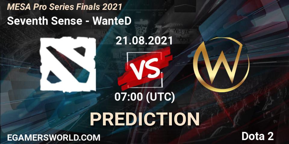 Prognoza Seventh Sense - WanteD. 21.08.2021 at 07:24, Dota 2, MESA Pro Series Finals 2021