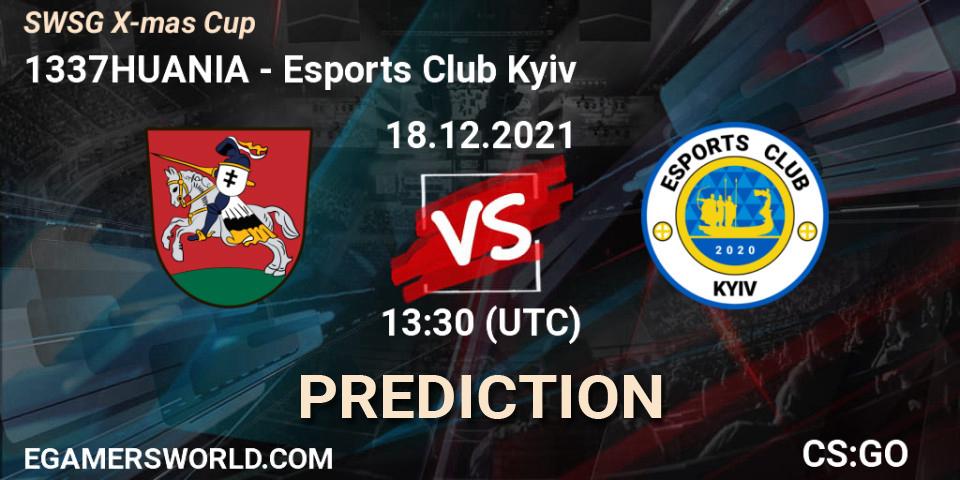 Prognoza 1337HUANIA - Esports Club Kyiv. 18.12.2021 at 13:30, Counter-Strike (CS2), SWSG X-mas Cup