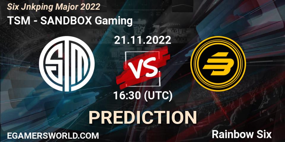 Prognoza TSM - SANDBOX Gaming. 23.11.22, Rainbow Six, Six Jönköping Major 2022