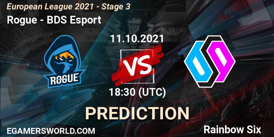 Prognoza Rogue - BDS Esport. 11.10.2021 at 18:30, Rainbow Six, European League 2021 - Stage 3