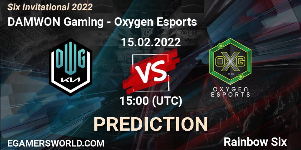 Prognoza Oxygen Esports - DAMWON Gaming. 15.02.2022 at 15:50, Rainbow Six, Six Invitational 2022