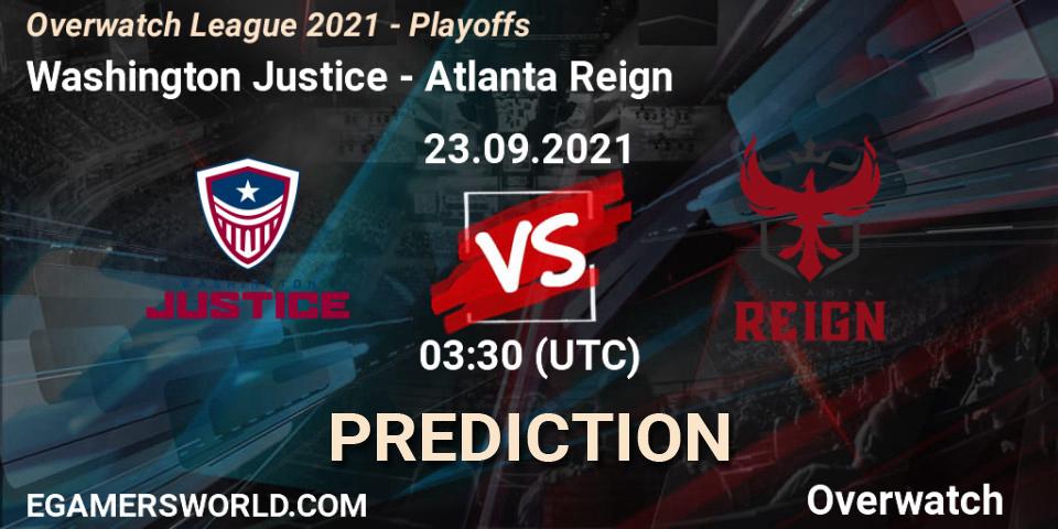 Prognoza Washington Justice - Atlanta Reign. 22.09.21, Overwatch, Overwatch League 2021 - Playoffs