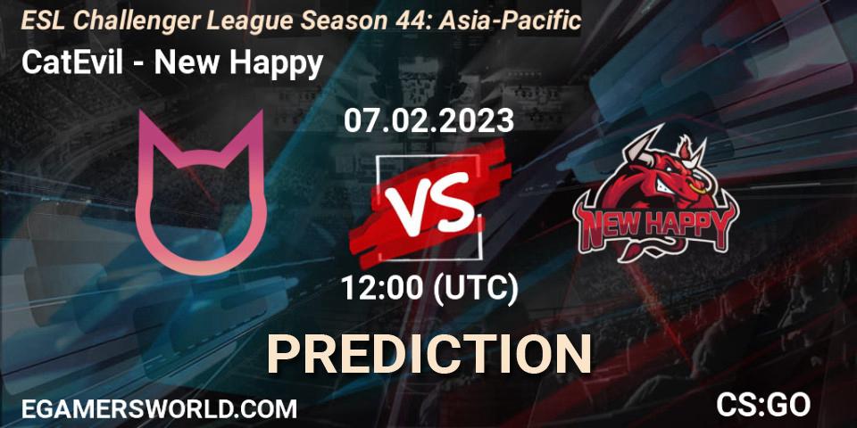 Prognoza CatEvil - New Happy. 07.02.23, CS2 (CS:GO), ESL Challenger League Season 44: Asia-Pacific