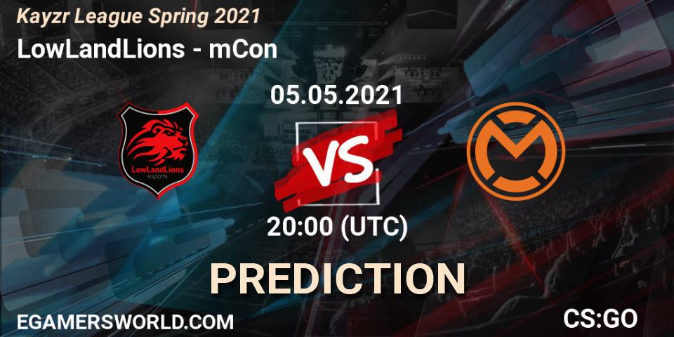Prognoza LowLandLions - mCon. 05.05.2021 at 20:00, Counter-Strike (CS2), Kayzr League Spring 2021