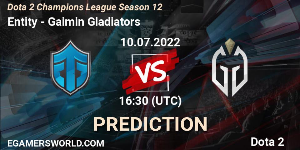 Prognoza Entity - Gaimin Gladiators. 10.07.22, Dota 2, Dota 2 Champions League Season 12